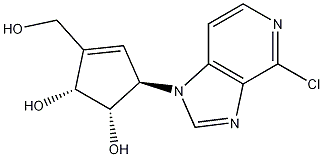 (1S,2R,5R)-5-(4-chloro-1H-imidazo[4,5-c]pyridin-1-yl)-3-(hydroxymethyl)cyclopent-3-ene-1,2-diol CAS#: 105522-08-5