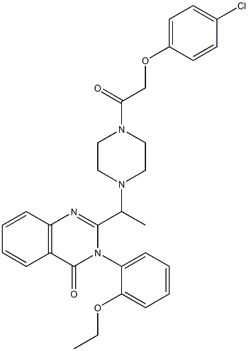 2-[1-[4-[2-(4-Chlorophenoxy)acetyl]-1-piperazinyl]ethyl]-3-(2-ethoxyphenyl)-4(3H)-Quinazolinone CAS#: 571203-78-6