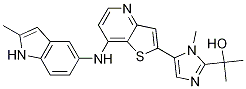 2-(1-Methyl-5-(7-(2-Methyl-1H-indol-5-ylaMino)thieno[3,2-b]pyridin-2-yl)-1H-iMidazol-2-yl)propan-2-ol CAS#: 225382-64-9