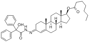 2'-[17-[(1-oxoheptyl)oxy]androst-4-en-3-ylidene]-2-phenylglycolohydrazide CAS#: 18625-33-7