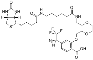 2-[2-[2-[2-[6-(Biotinylaminohexanoyl]aminoethoxy]ethoxy]ethoxy]-4-[3-(trifluoromethyl)-3H-diazirin-3-yl]benzoic Acid CAS#: 207971-23-1