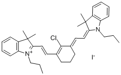 2-[2-[2-CHLORO-3-[(1,3-DIHYDRO-3,3-DIMETHYL-1-PROPYL-2H-INDOL-2-YLIDENE)ETHYLIDENE]-1-CYCLOHEXEN-1-YL]ETHENYL]-3,3-DIMETHYL-1-PROPYLINDOLIUM IODIDE CAS#: 207399-07-3