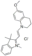 2-[2-(3,4-dihydro-6-methoxy-1(2H)-quinolyl)vinyl]-1,3,3-trimethyl-3H-indolium chloride CAS#: 27326-17-6