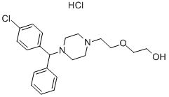 2-[2-[4-[(4-chlorophenyl)phenylmethyl]piperazin-1-yl]ethoxy]ethanol hydrochloride CAS#: 1244-76-4