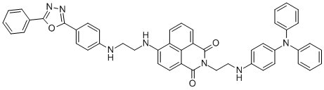 2-2-(4-Diphenylaminophenylamino)ethyl-6-{2-4-(5-phenyl-1,3,4oxadiazol-2-yl)-phenylaminoethylamino}-benzodeisoquinoline-1,3-dione CAS#: 203871-17-4