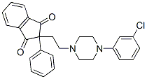 2-[2-[4-(m-Chlorophenyl)-1-piperazinyl]ethyl]-2-phenyl-1,3-indanedione CAS#: 21569-32-4