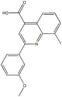 2-(3-METHOXYPHENYL)-8-METHYLQUINOLINE-4-CARBOXYLIC ACID CAS#: 107027-41-8
