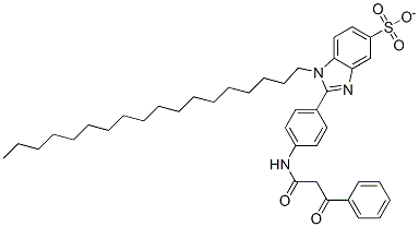 2-[4-[(1,3-dioxo-3-phenylpropyl)amino]phenyl]-1-octadecyl-1H-benzimidazole-5-sulphonate CAS#: 24939-64-8