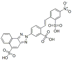 2-[4-[2-(4-nitro-2-sulphophenyl)vinyl]-3-sulphophenyl]-2H-naphtho[1,2-d]triazole-5-sulphonic acid CAS#: 131-43-1
