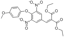 2-[4-(4-METHOXY-PHENOXY)-3,5-DINITRO-BENZYLIDENE]-MALONIC ACID DIETHYL ESTER CAS#: 103506-04-3