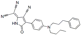 2-[4-[4-[N-Butyl-N-(3-phenylpropyl)amino]phenyl]-3-cyano-1,5-dihydro-5-oxo-2H-pyrrol-2-ylidene]malononitrile CAS#: 108948-36-3