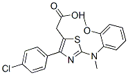 2-[4-(4-chlorophenyl)-2-[(2-methoxyphenyl)methylamino]-1,3-thiazol-5-y l]acetic acid CAS#: 102612-89-5
