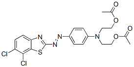 2-[4-[Bis(2-acetoxyethyl)amino]phenylazo]-6,7-dichlorobenzothiazole CAS#: 111281-59-5