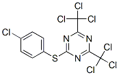 2-[(4-Chlorophenyl)thio]-4,6-bis(trichloromethyl)-1,3,5-triazine CAS#: 24478-08-8