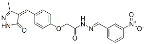 2-[4-[(Z)-(3-methyl-5-oxo-1H-pyrazol-4-ylidene)methyl]phenoxy]-N-[(3-n itrophenyl)methylideneamino]acetamide CAS#: 107044-94-0