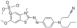 2-[[4-[butyl(2-cyanoethyl)amino]phenyl]azo]-6-methoxy-3-methylbenzothiazolium methyl sulphate CAS#: 26021-89-6