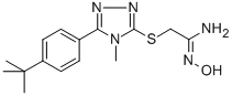 2-((5-[4-(TERT-BUTYL)PHENYL]-4-METHYL-4H-1,2,4-TRIAZOL-3-YL)THIO)-N'-HYDROXYETHANIMIDAMIDE CAS#: 261704-26-1