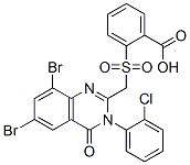 2-[[6,8-dibromo-3-(2-chlorophenyl)-4-oxo-quinazolin-2-yl]methylsulfony l]benzoic acid CAS#: 108659-81-0
