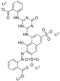 2-[[8-[[6-[(2-Carboxyphenyl)amino]-1,4-dihydro-4-oxo-1,3,5-triazin-2-yl]amino]-1-hydroxy-3,6-disulfo-2-naphthalenyl]azo]benzoic acid, tetralithium salt CAS#: 252579-81-0
