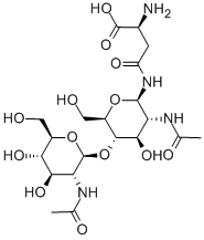 2-ACETAMIDO-4-O-(2-ACETAMIDO-2-DEOXY-BETA-D-GLUCOPYRANOSYL)-1-N-(BETA-L-ASPARTYL)-2-DEOXY-BETA-D-GLUCOPYRANOSYLAMINE CAS#: 29625-73-8