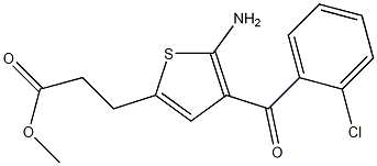 2-Amino-3-(2-chlorobenzoyl)-5-(2-carbomethoxyethyl)thiophene CAS#: 100827-77-8