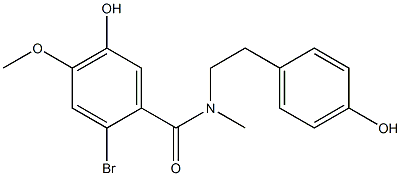 2-BroMo-5-hydroxy-N-(4-hydroxyphenethyl)-4-Methoxy-N-MethylbenzaMide CAS#: 24958-44-9