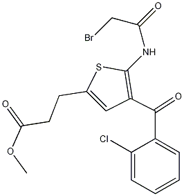 2-Bromoacetylamino-3-(2-chlorobenzoyl)-5-(2-carbomethoxyethyl)thiophene CAS#: 100827-79-0