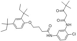 2'-Chloro-5'-[4-(2,4-di-tert-pentylphenoxy)butyrylamino]-4,4-dimethyl-3-oxopentananilide CAS#: 26110-32-7