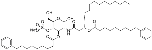 2-Deoxy-3-O-(9-phenylnonanoyl)-2-[3(S)-(9-phenylnonanoyloxy)tetradecanamido]-4-O-sulfo-D-glucopyranose CAS#: 111250-67-0