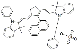 2-((E)-2-[3-[(E)-2-(3,3-DIMETHYL-1-PHENYL-1,3-DIHYDRO-2H-INDOL-2-YLIDENE)ETHYLIDENE]-2-(1-NAPHTHYL)-1-CYCLOPENTEN-1-YL]ETHENYL)-3,3-DIMETHYL-1-PHENYL-3H-INDOLIUM PERCHLORATE CAS#: 262607-22-7