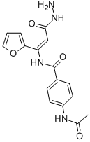 2-Furanacrylic acid, alpha-(p-acetamidobenzamido)-, hydrazide CAS#: 28201-92-5