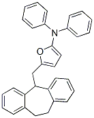 2-Furanamine,  5-[(10,11-dihydro-5H-dibenzo[a,d]cyclohepten-5-yl)methyl]-N,N-diphenyl- CAS#: 219622-17-0