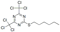 2-Hexylthio-4,6-bis(trichloromethyl)-1,3,5-triazine CAS#: 24481-71-8