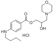 2-Hydroxy-3-morpholinopropyl p-(butylamino)benzoate hydrochloride CAS#: 100311-24-8