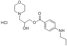 2-Hydroxy-3-morpholinopropyl p-(propylamino)benzoate hydrochloride CAS#: 100482-38-0