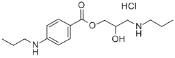 2-Hydroxy-3-(propylamino)propyl p-(propylamino)benzoate hydrochloride CAS#: 100482-40-4