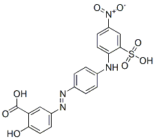 2-Hydroxy-5-[[4-[(4-nitro-2-sulfophenyl)amino]phenyl]azo]benzoic acid CAS#: 21268-97-3