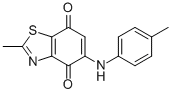 2-METHYL-5-[(4-METHYLPHENYL)AMINO]-4,7-BENZOTHIAZOLEDIONE CAS#: 265312-55-8