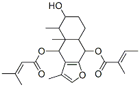 2-Methyl-2-butenoic acid 4,4a,5,6,7,8,8a,9-octahydro-6-hydroxy-3,4a,5-trimethyl-4-[(3-methyl-1-oxo-2-butenyl)oxy]naphtho[2,3-b]furan-9-yl ester CAS#: 18142-27-3