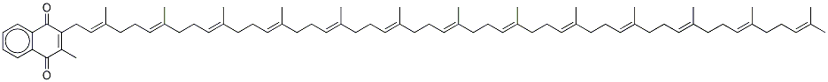 2-Methyl-3-[(2E,6E,10E,14E,18E,22E,26E,30E,34E,38E,42E,46E)-3,7,11,15,19,23,27,31,35,39,43,47,51-tridecamethyl-2,6,10,14,18,22,26,30,34,38,42,46,50-dopentacontatridecenyl]-1,4-naphthalenedione CAS#: 27123-36-0