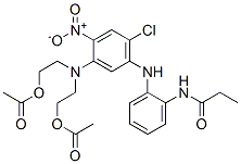 2-[N-(2-acetoxyethyl)-4-chloro-2-nitro-5-[2-(propionamido)anilino]anilino]ethyl acetate CAS#: 26850-12-4
