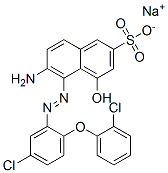 2-Naphthalenesulfonic acid, 6-amino-5-5-chloro-2-(2-chlorophenoxy)phenylazo-4-hydroxy-, monosodium salt CAS#: 103241-64-1
