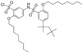 2-Octyloxy-5-[2-octyloxy-5-(1,1,3,3-tetramethylbutyl)phenylsulfonylamino]benzenesulfonyl chloride CAS#: 109871-03-6