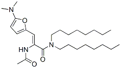 2-Propenamide,  2-(acetylamino)-3-[5-(dimethylamino)-2-furanyl]-N,N-dioctyl- CAS#: 209596-72-5