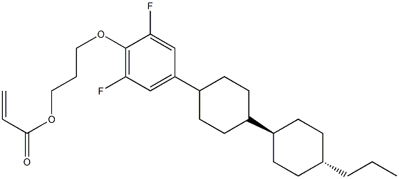 2-Propenoic acid 3-[2,6-difluoro-4-[(trans,trans)-4'-propyl[1,1'-bicyclohexyl]-4-yl]phenoxy]propyl ester CAS#: 255386-69-7
