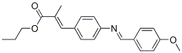 2-Propenoic acid, 3-(4-(((4-methoxyphenyl)methylene)amino)phenyl)-2-me thyl-, propyl ester CAS#: 18770-76-8