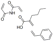 2-Propenoic acid, polymer with butyl 2-propenoate, ethenylbenzene and 2-propenamide CAS#: 25586-24-7