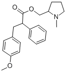 2-Pyrrolidinemethanol, 1-methyl-, (3-(p-methoxyphenyl)-2-phenyl)propio nate CAS#: 20811-88-5