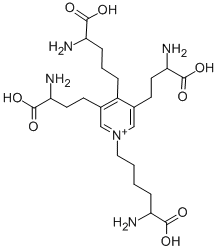 2-amino-6-[4-(4-amino-4-carboxy-butyl)-3,5-bis(3-amino-3-carboxy-propyl)pyridin-1-yl]hexanoic acid CAS#: 11003-57-9
