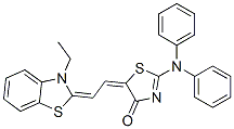 2-(diphenylamino)-5-[(3-ethyl-3H-benzothiazol-2-ylidene)ethylidene]thiazol-4(5H)-one CAS#: 2718-78-7